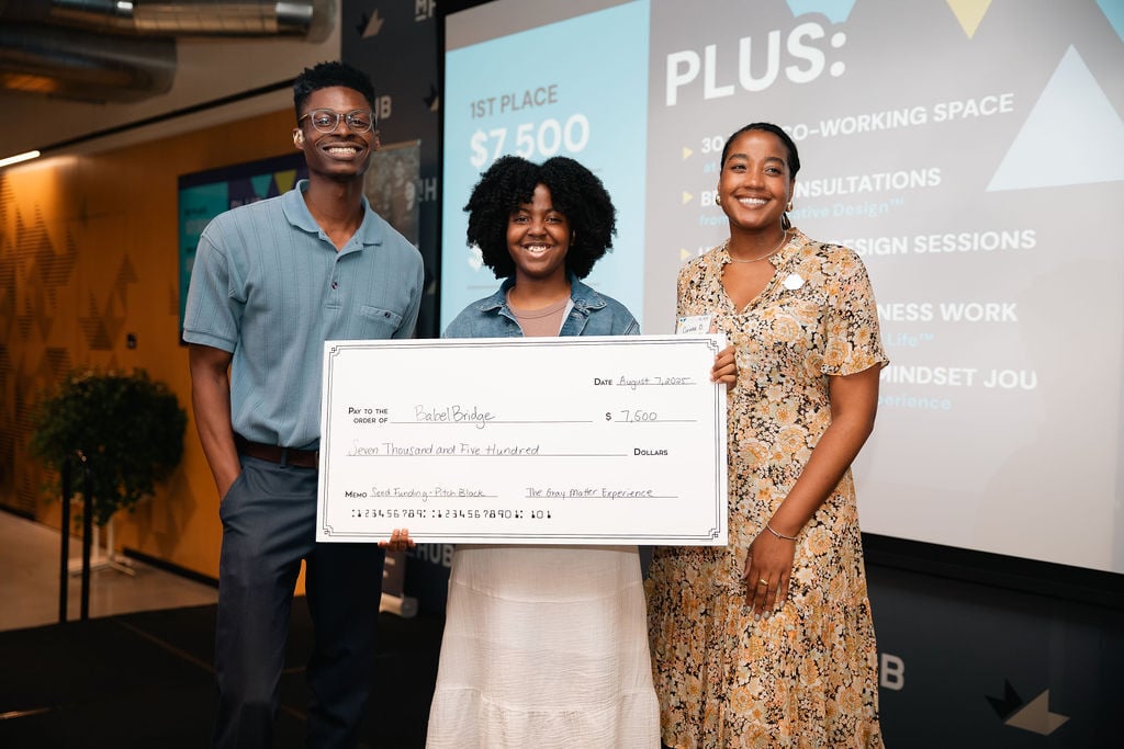 Pitch Black Winner Hadassah with Program Director Corinne and Program Coordinator Tobijpg