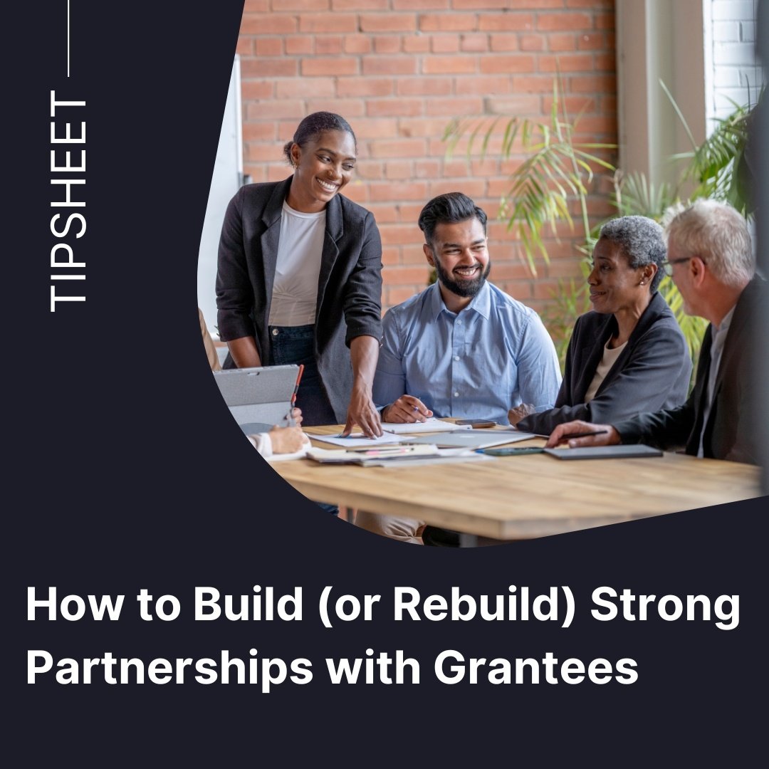 Tipsheet resource - Building Strong Partnerships with Grantees